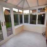 White conservatory in Milton Keynes rental property