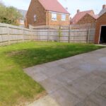 Large back garden with patio in home for rent in Stoke Hammond