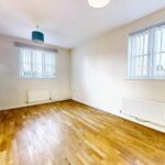 Unfurnished lounge with vertical blinds in 3 bedroom house for rent in Milton Keynes