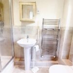 Furnished bathroom with shower in apartment to rent Milton Keynes